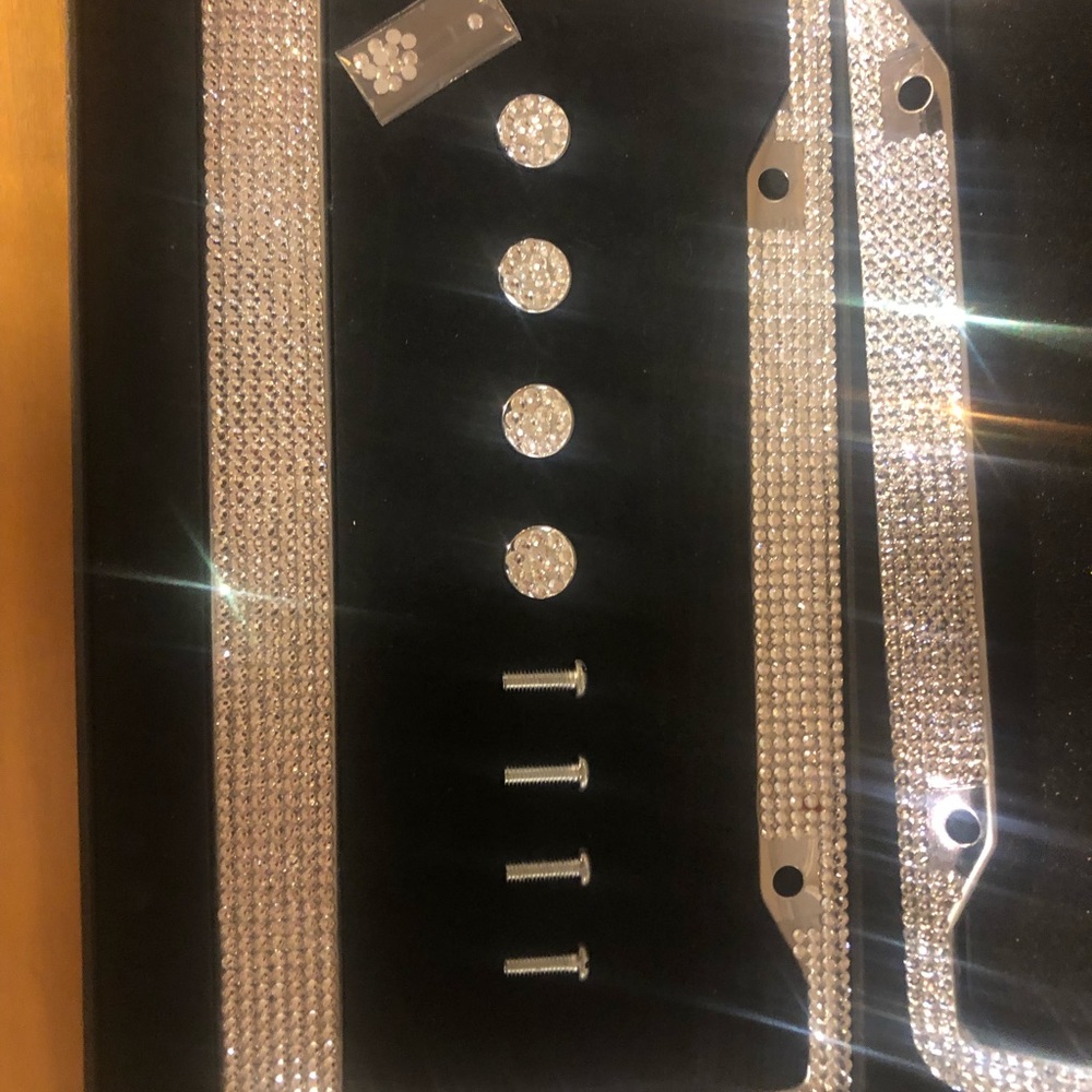 Glitter license plate frams